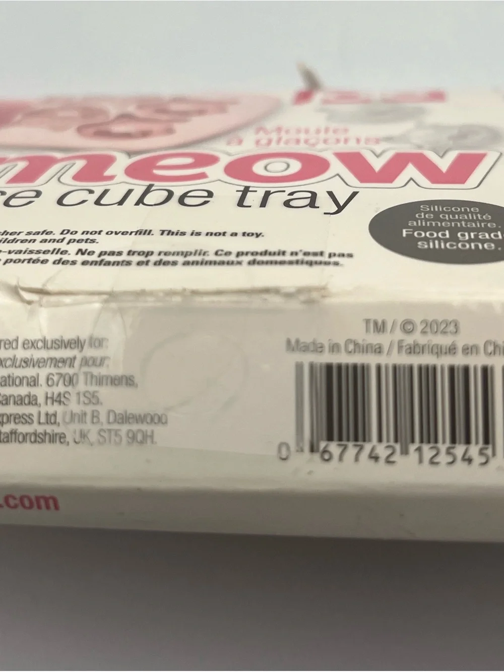 Joie Meow Cat Ice Cube Tray - Pink and White